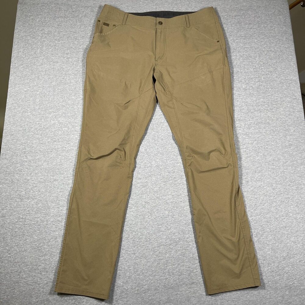 Kuhl Silencr Rogue Pants Mens 40x36 Brown Ripstop Hiking Stretch Pockets Outdoor